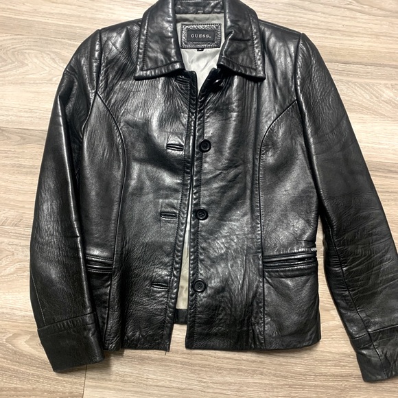 Guess Jackets & Blazers - Guess vintage genuine leather jacket/blazer Small